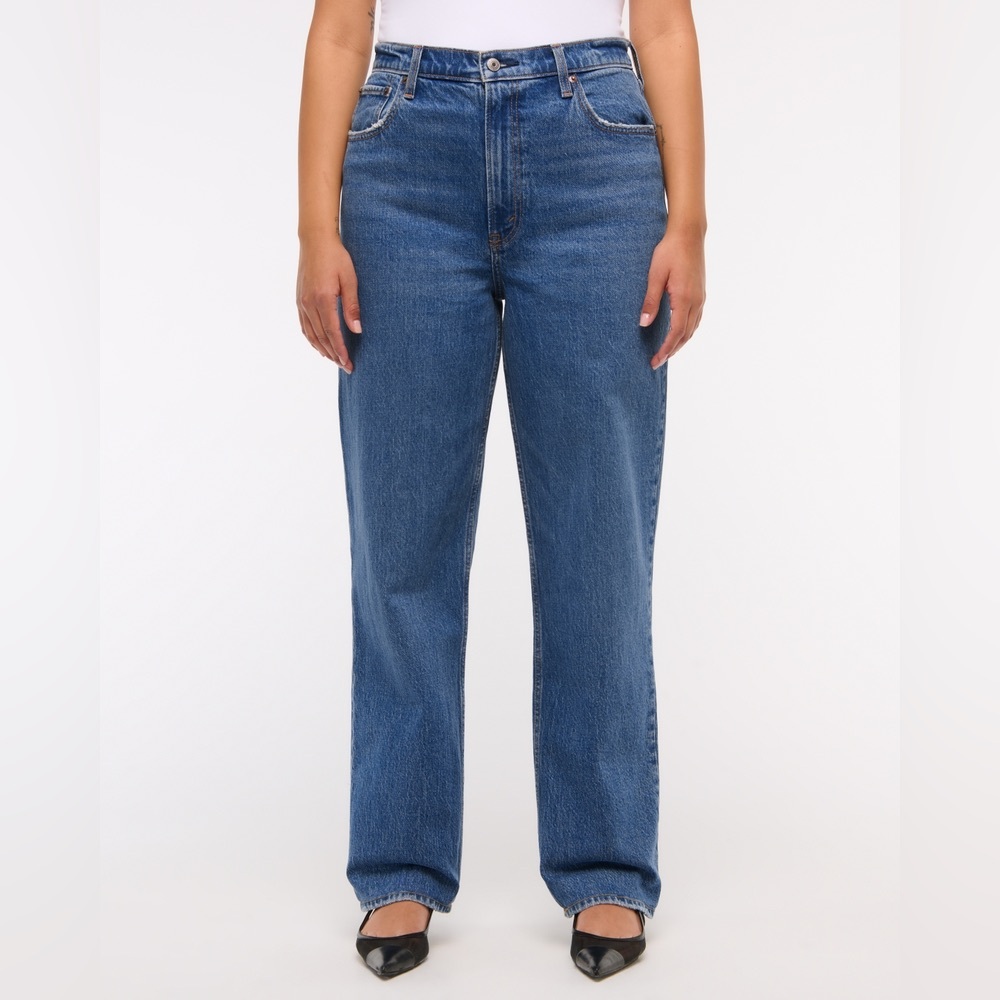 ABERCROMBIE & FITCH 90’S STRAIGHT ULTRA HIGH RISE JEANS - Picture 2 of 10